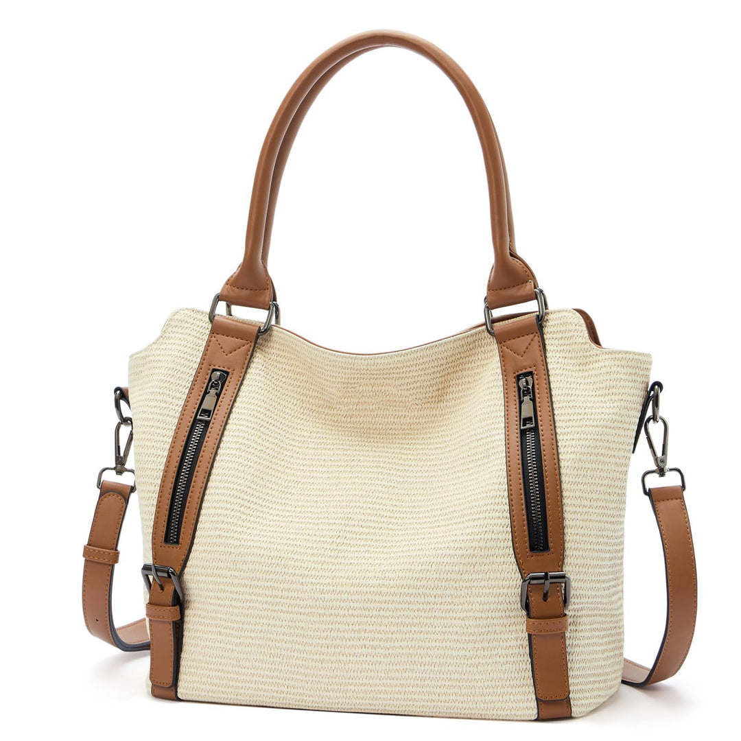 Retro style large capacity shoulder crossbody tote bag