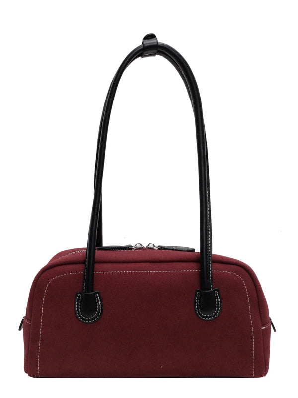 Retro frosted shoulder handbag casual pillow bag