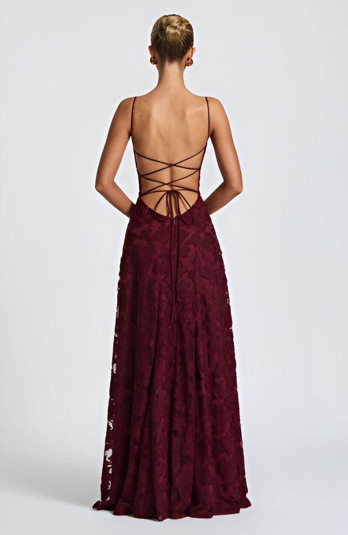 Kaleah - Long Dress with Lace Bodice