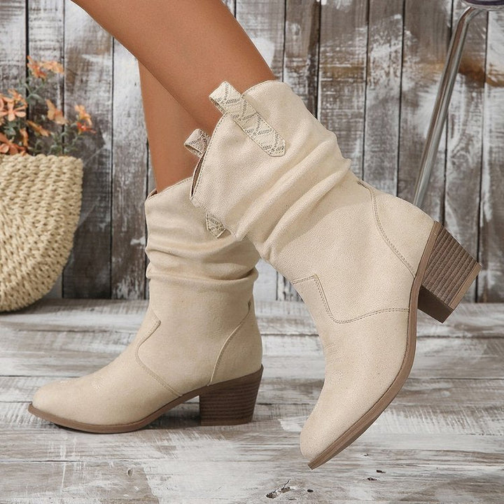 Vintage Western Cowboy Tassel Ankle Boots