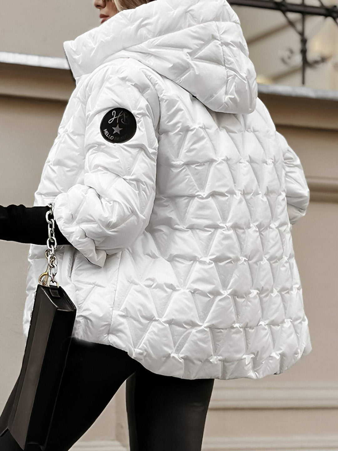 Diamond Quilted Hooded Jacket