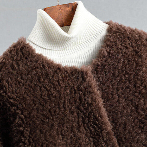 Luxe Teddy Coat Made of Sheepskin