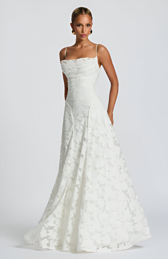 Kaleah - Long Dress with Lace Bodice