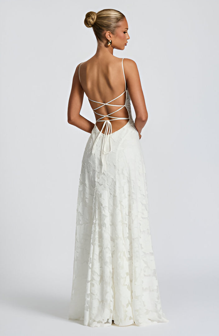 Kaleah - Long Dress with Lace Bodice